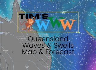 queensland waves swells map forecast