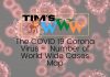 The covid corona virus – number of world wide cases map