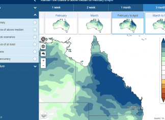 chance of above average rainfall over Jan - Feb - March 2021 weather map