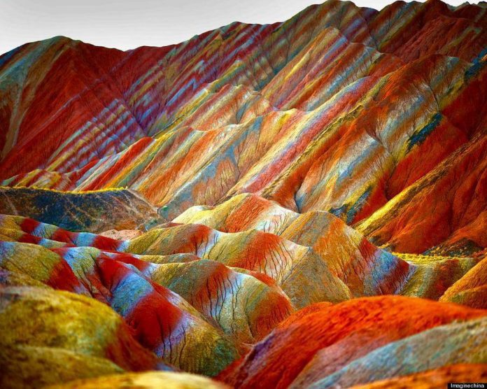 rainbow mountains of chinas zhangye danxia national geologic park