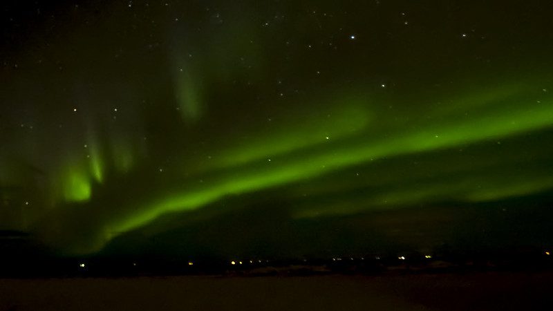 Northern lights in icelan