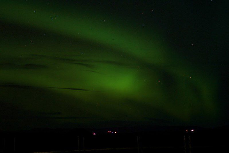 Northern lights in icelan