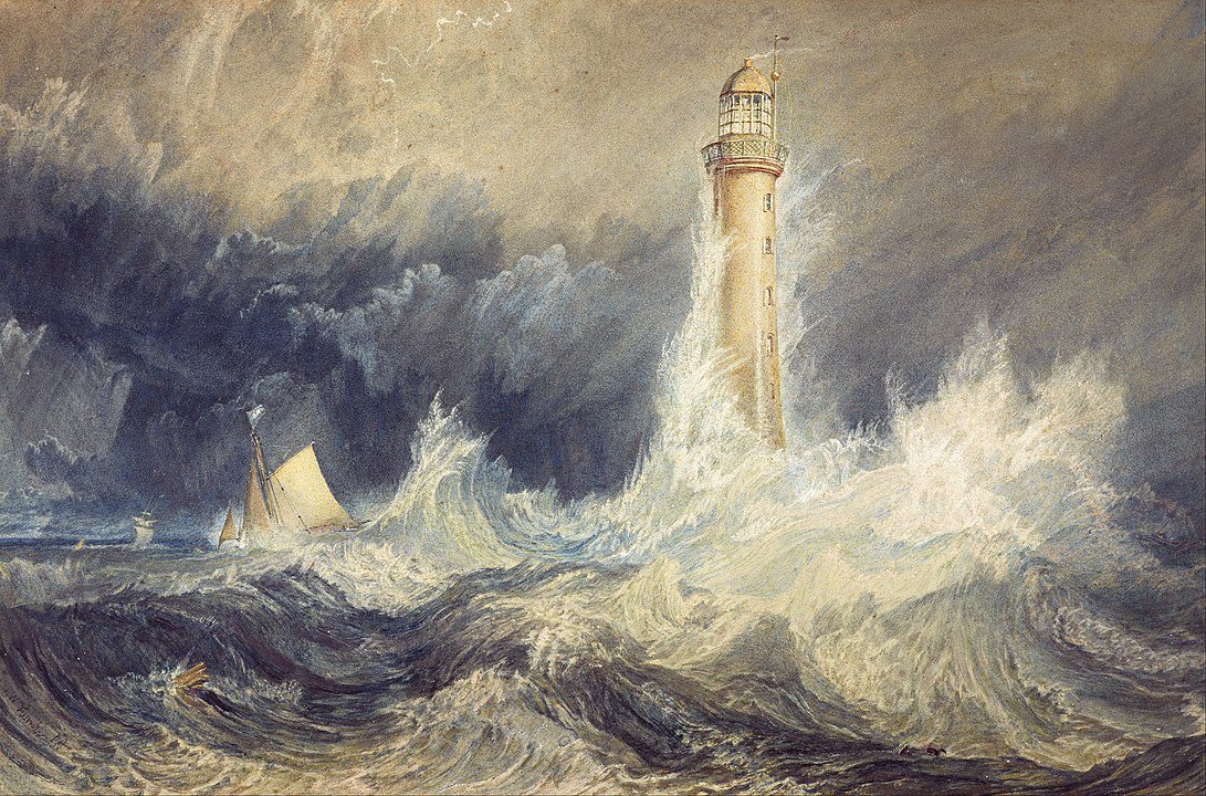 Watercolour of the lighthouse by j m w turner scottish national gallery
