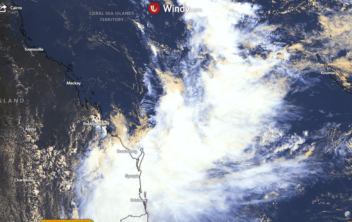 Satellite imagery of an Australian East Coast Low