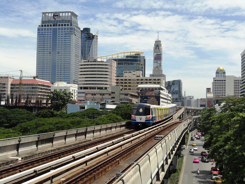 Bts skytrain in bangkok
