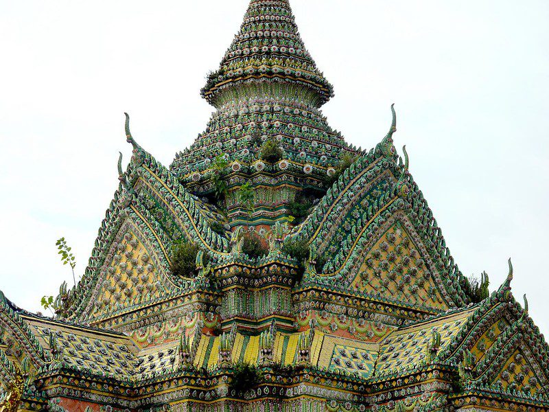 Decorated building wat pho bangkok