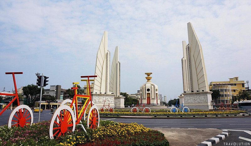 Democracy monument bangkok thailand