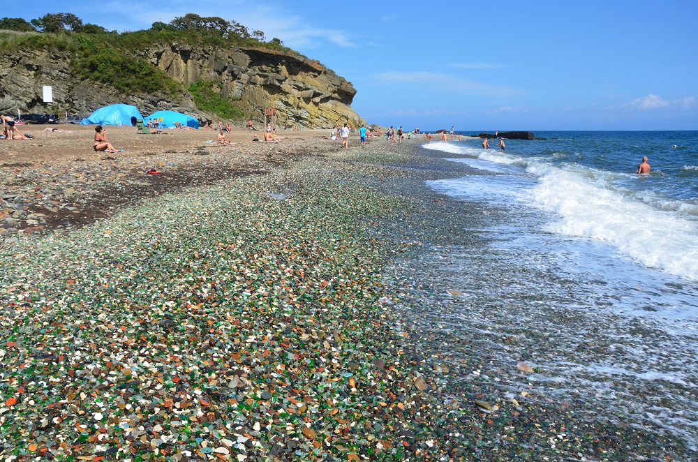 Glass beach at ussuri bay