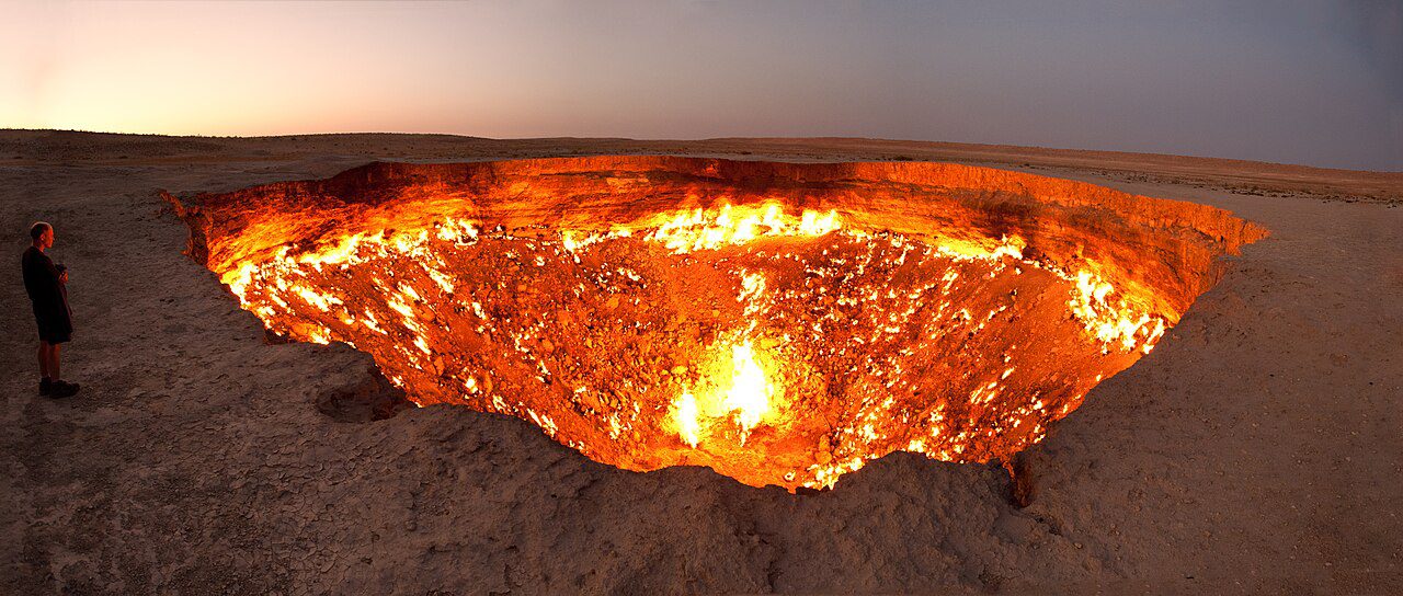 Door to Hell Burning Gas Crater