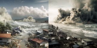 Japan tsunami impact visualization technology